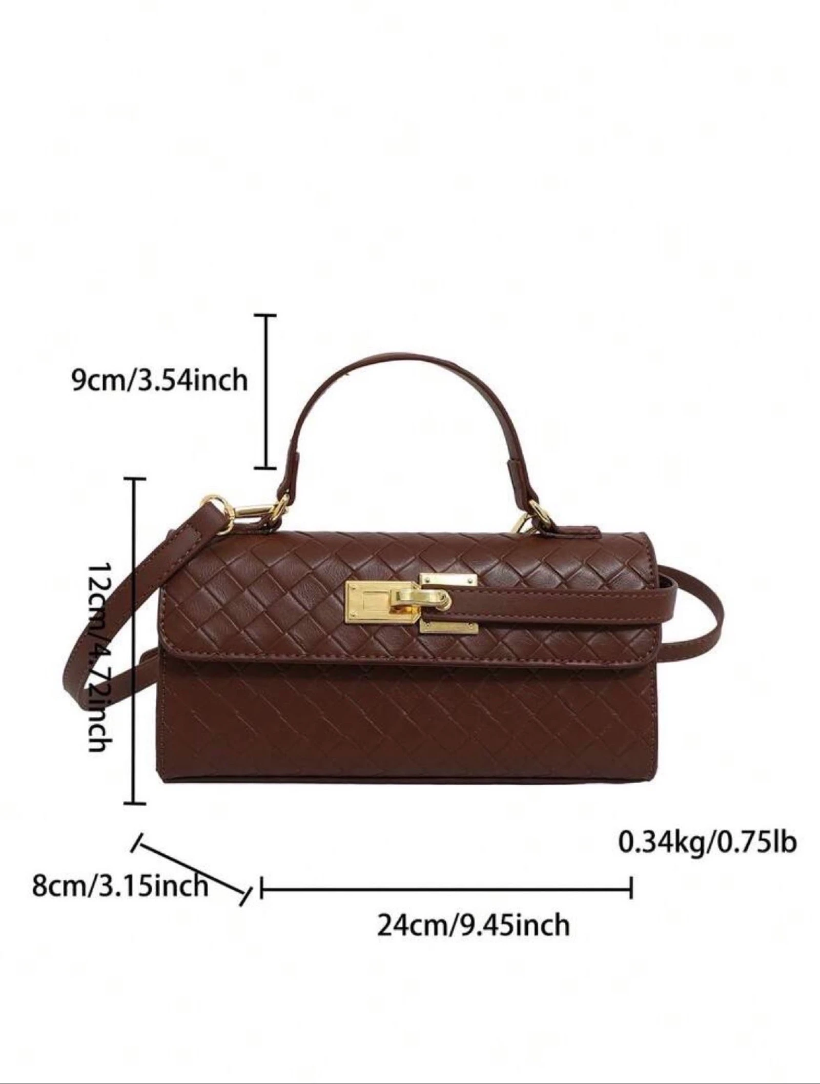 Bolso trenzado marrón chocolate – photo 5